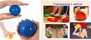 Игры с массажными мячиками.