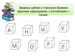 Закрепление пройденного материала. Гласные и согласные звуки и буквы. Чтение слогов, слов.