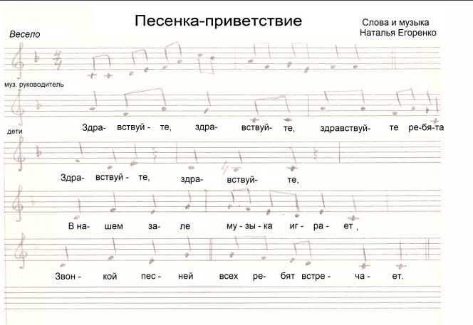 Песенка Приветствие